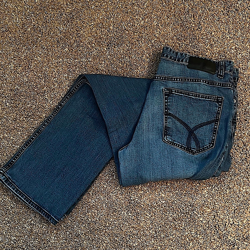 Calvin Klein Mens Straight Leg Jeans 36 x 34